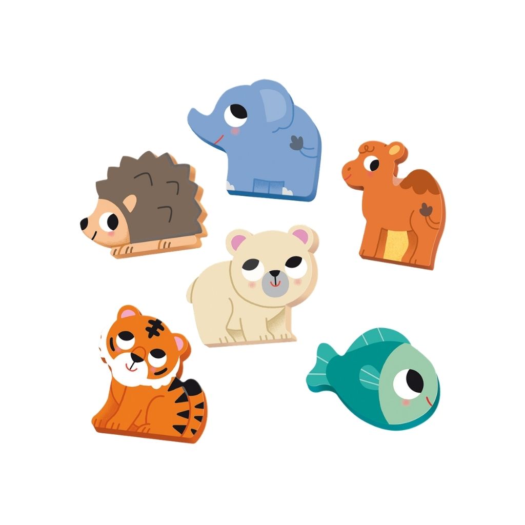 Jumbo Puzzel Goula Dieren Habitat - 6 Stuks