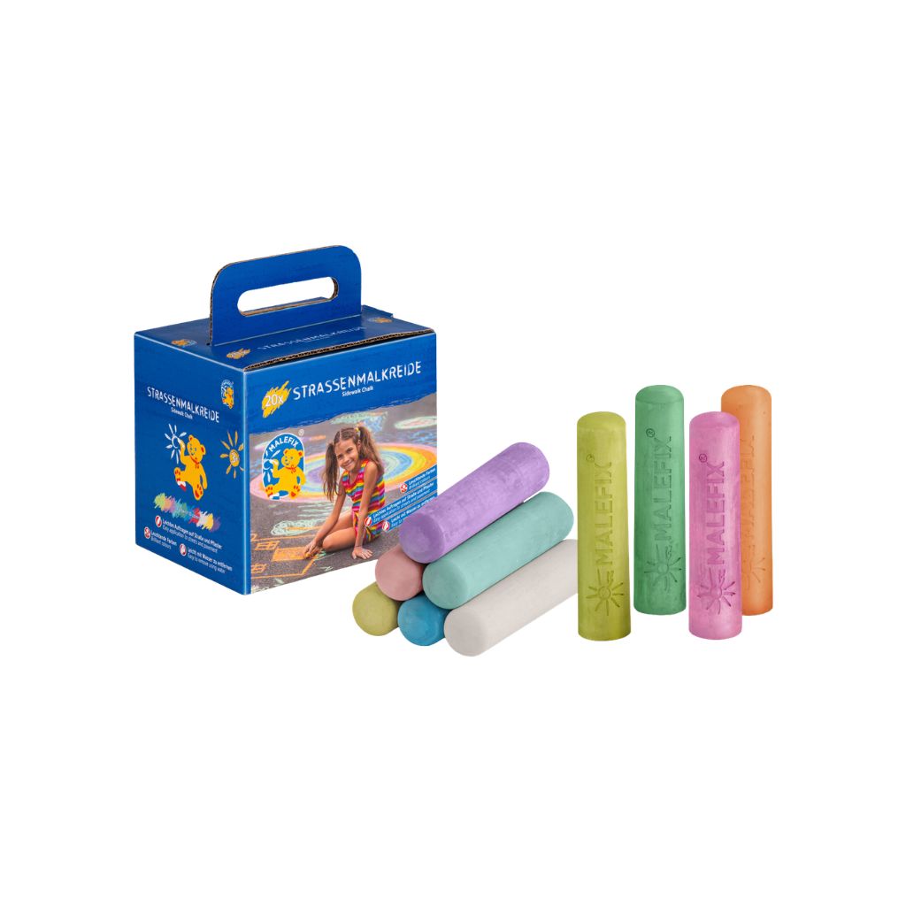 Pustefix Stoepkrijt Multi - 20 stuks