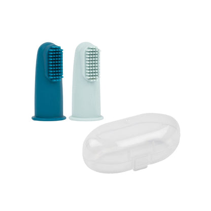 Nattou Brosse à Dents En Silicone Blue - 2 Pièces
