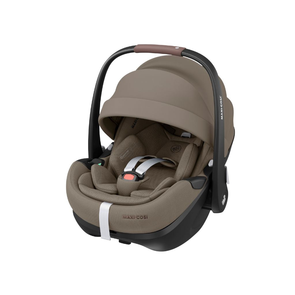 Maxi-Cosi 3-in-1 kinderwagen Fame Twillic Truffle + Draagmand Oak Truffle + Draagbare autostoel Groep 0+ Pebble 360 Pro2 Twillic Truffle + Basis FamilyFix 360 Pro