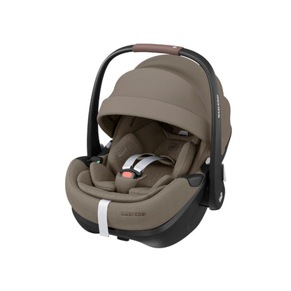 Maxi-Cosi 3-in-1 kinderwagen Fame Twillic Truffle + Draagmand Oak Truffle + Draagbare autostoel Groep 0+ Pebble 360 Pro2 Twillic Truffle + Basis FamilyFix 360 Pro