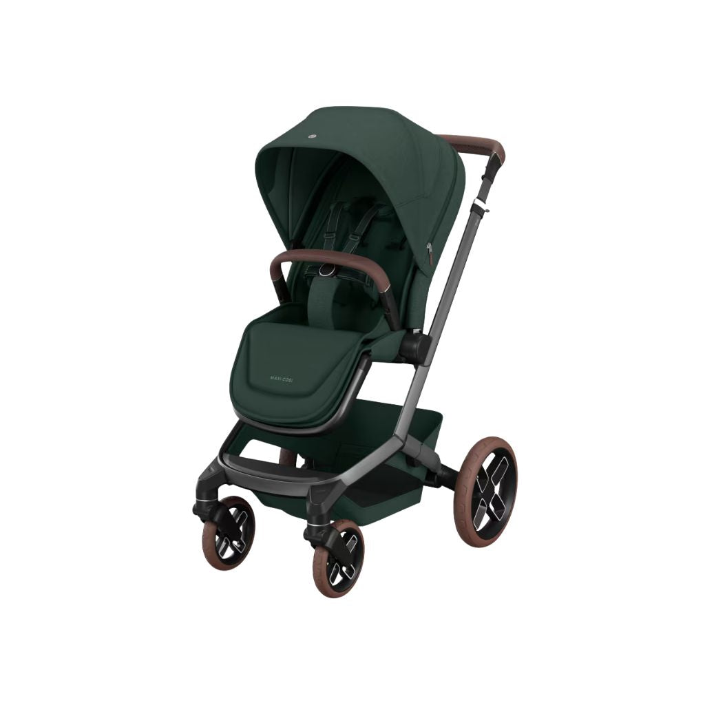 Maxi-Cosi Pousette 3 en 1 Fame Twillic Green + Nacelle Twillic Green + Siège-auto portable Groupe 0+ Pebble Slide Pro Onyx Black + Base FamilyFix Slide Pro