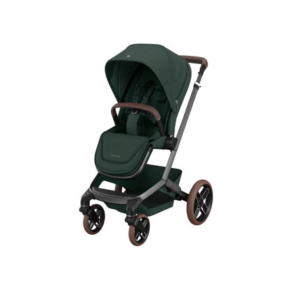 Maxi-Cosi Pousette 3 en 1 Fame Twillic Green + Nacelle Twillic Green + Siège-auto portable Groupe 0+ Pebble Slide Pro Onyx Black + Base FamilyFix Slide Pro