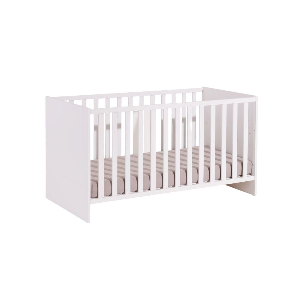 Transland Lit De Bébé / Lit Enfant Vito Mira Lit évolutif Lg 70 x L 140 cm Chalk-White
