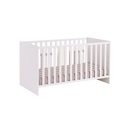 Transland Lit De Bébé / Lit Enfant Vito Mira Lit évolutif Lg 70 x L 140 cm Chalk-White