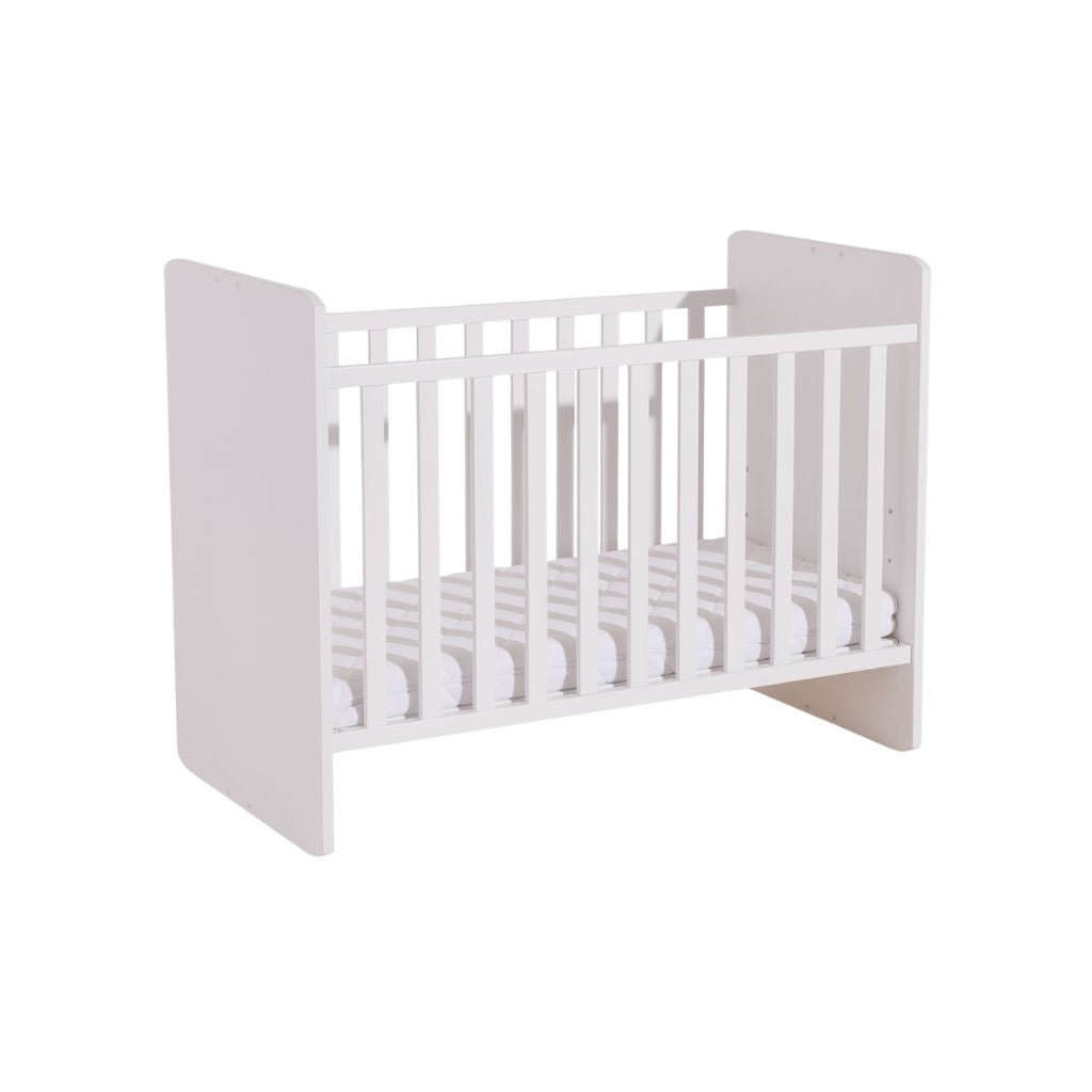 Transland Lit de Bébé / Lit d'enfant Vito Mira Lit évolutif Lg 60 x L 120 cm Chalk-White 