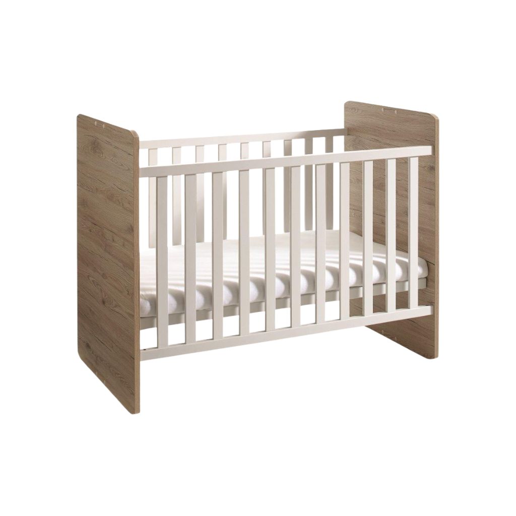 Transland Lit De Bébé / Lit d'enfant Hilja Lit évolutif Lg 60 x L 120 cm Chalk-White  