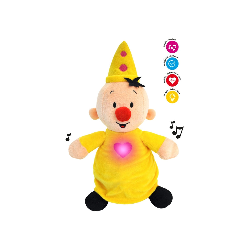 Studio 100 Bumba Peluche Bonne nuit  Musique et Son Jaune 40 cm