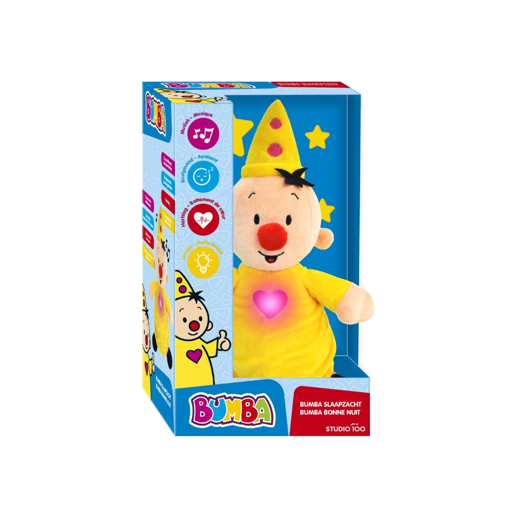 Studio 100 Bumba Peluche Bonne nuit  Musique et Son Jaune 40 cm