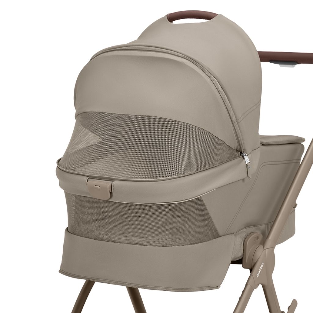 Maxi-Cosi 2-in-1 Kinderwagen Oxford+ Oak Truffle + Opvouwbare Draagmand Oak Truffle