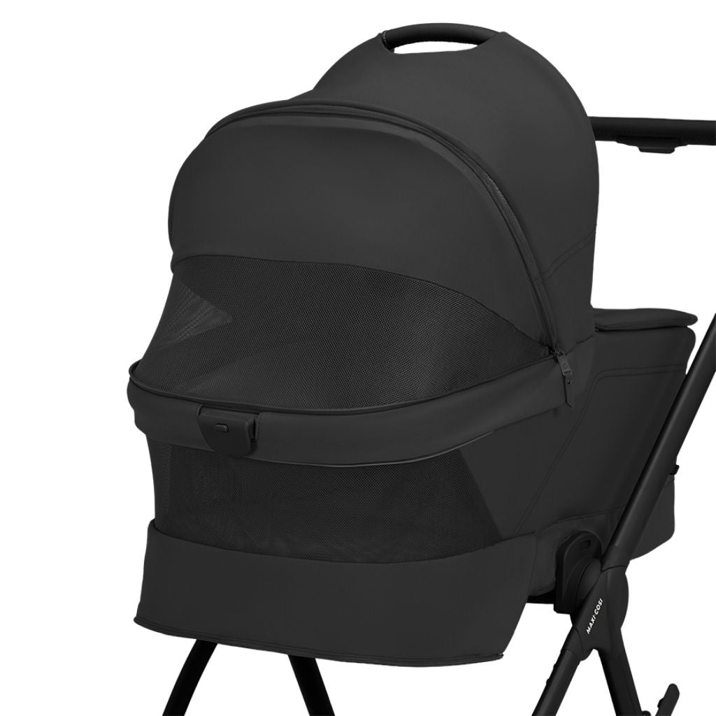 Maxi-Cosi 2-in-1 Kinderwagen Oxford+ Onyx Black + Opvouwbare Draagmand Onyx Black