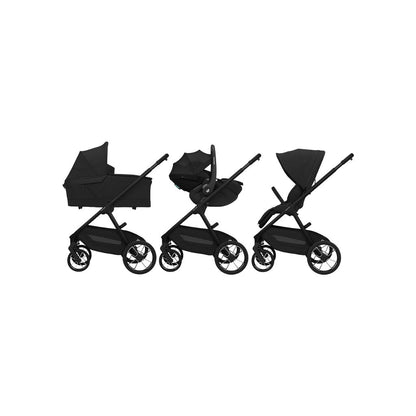 Maxi-Cosi 2-in-1 Kinderwagen Oxford+ Onyx Black + Opvouwbare Draagmand Onyx Black