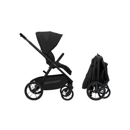 Maxi-Cosi 2-in-1 Kinderwagen Oxford+ Onyx Black + Opvouwbare Draagmand Onyx Black