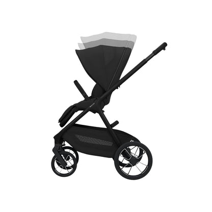 Maxi-Cosi 2-in-1 Kinderwagen Oxford+ Onyx Black + Opvouwbare Draagmand Onyx Black