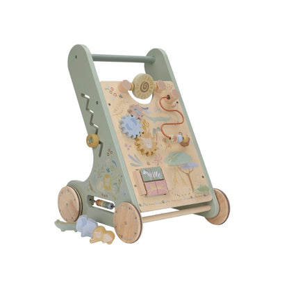 Little Dutch Houten Activiteitenloopwagen Safari Friends Groen