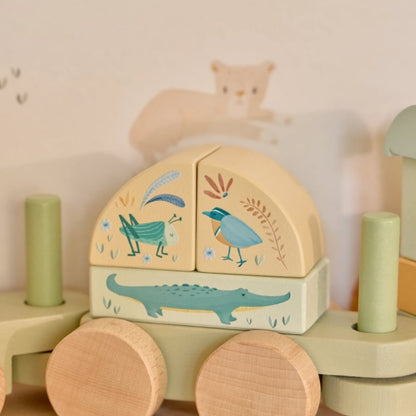 Little Dutch Blokkentrein Safari Friends Multi