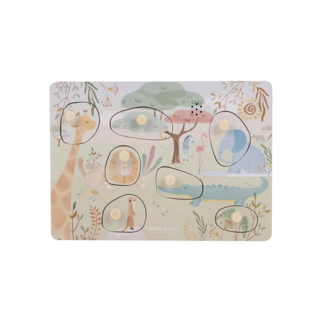 Little Dutch Geluidenpuzzel Safari Friends Multi