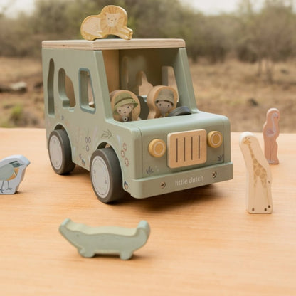 Little Dutch Vormsorteerder Safari Friends Auto Groen