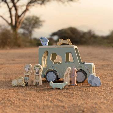 Little Dutch Vormsorteerder Safari Friends Auto Groen