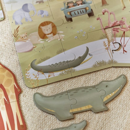 Little Dutch Houten Puzzels Safari Friends Multi
