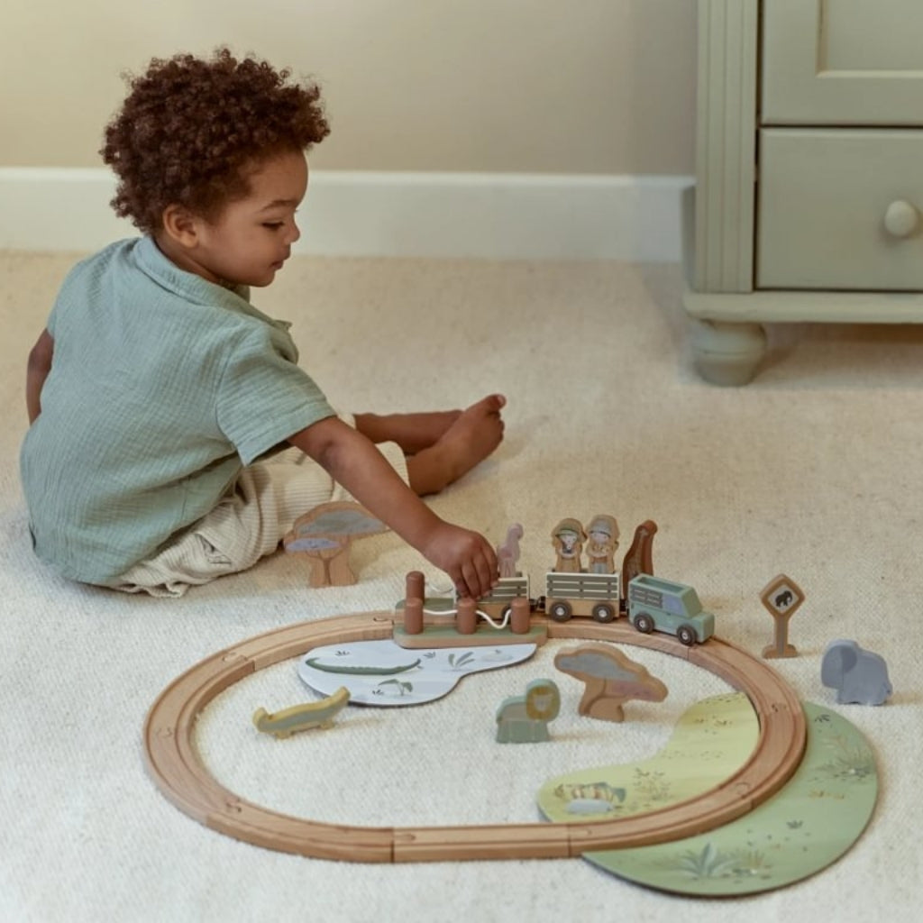 Little Dutch Houten Treinset Safari Friends Multi