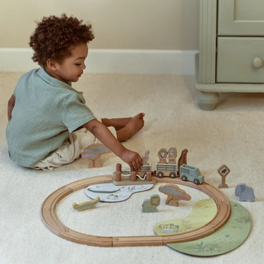 Little Dutch Houten Treinset Safari Friends Multi