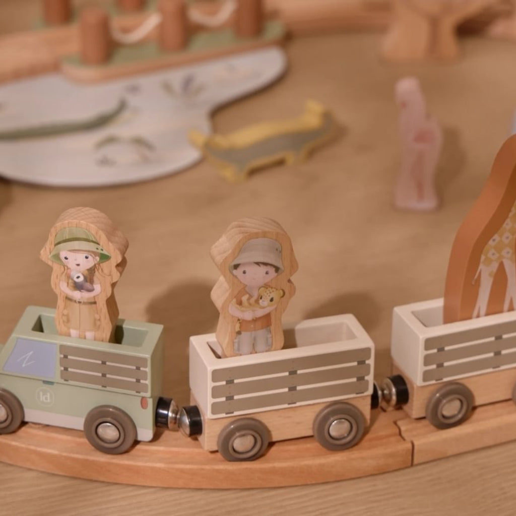 Little Dutch Houten Treinset Safari Friends Multi