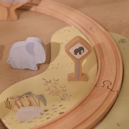 Little Dutch Houten Treinset Safari Friends Multi