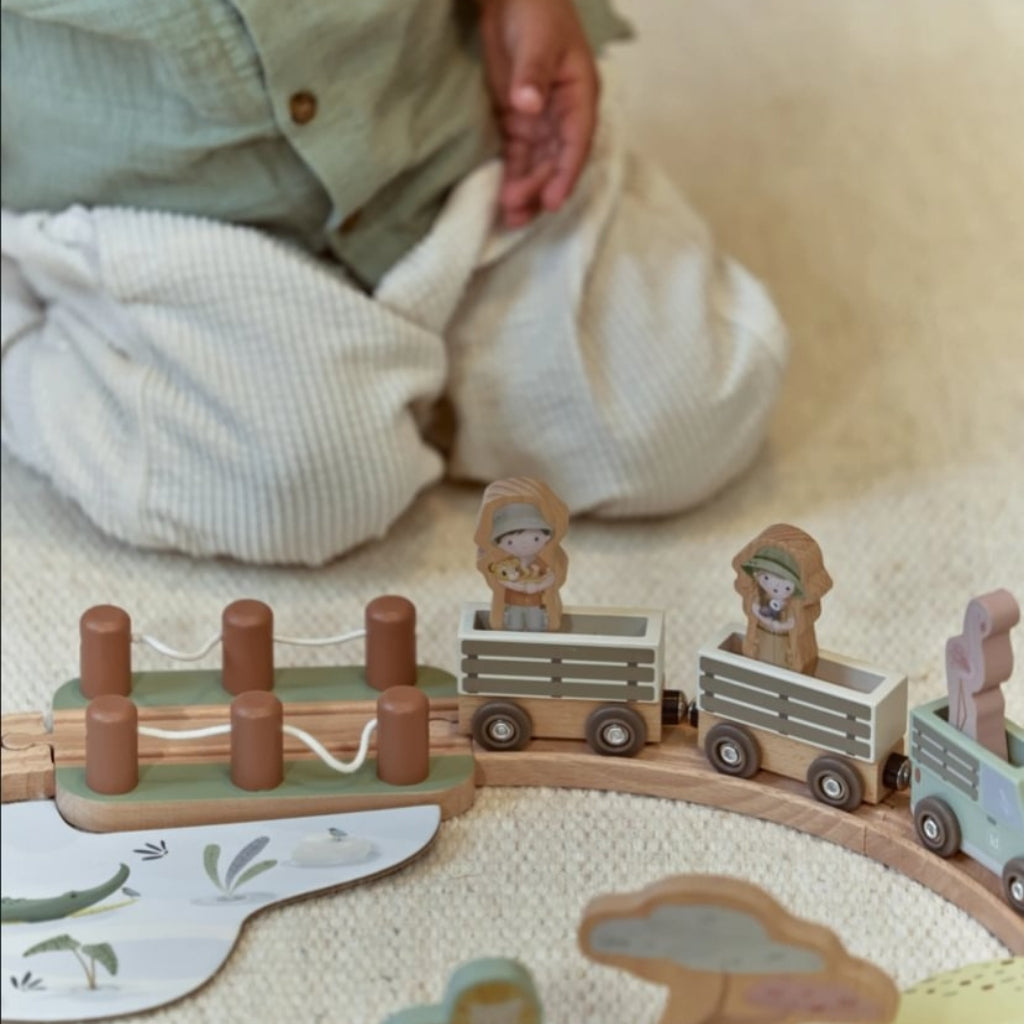 Little Dutch Houten Treinset Safari Friends Multi