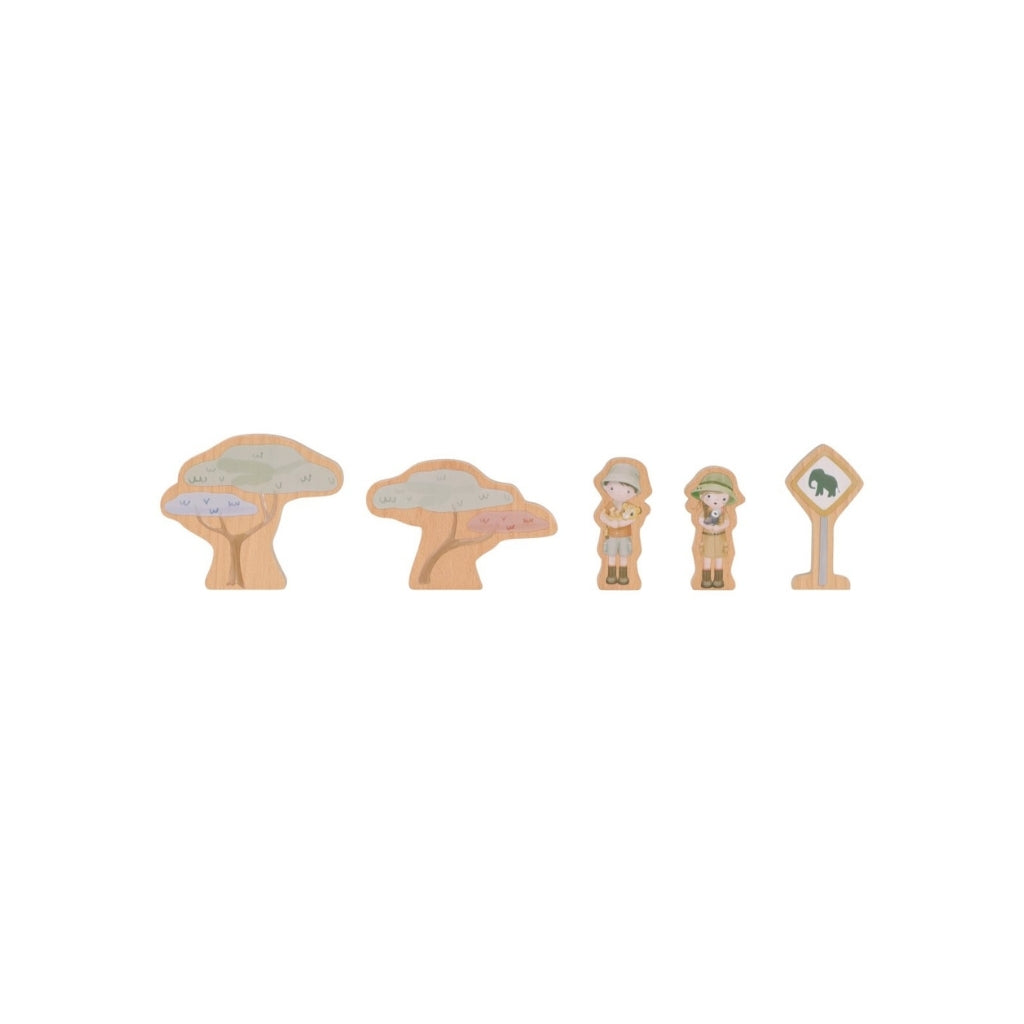 Little Dutch Houten Treinset Safari Friends Multi