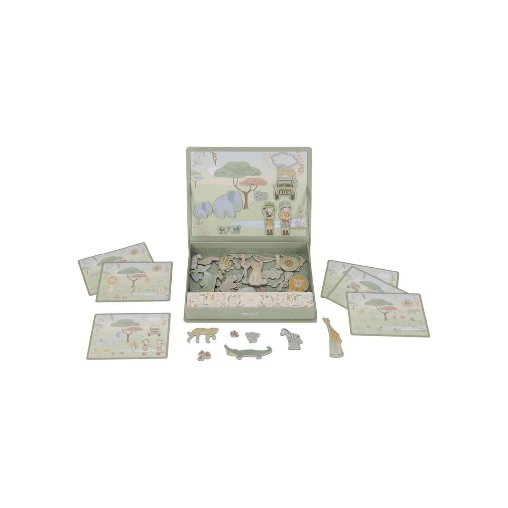 Little Dutch Magnetisch Speelbord Safari Friends Groen