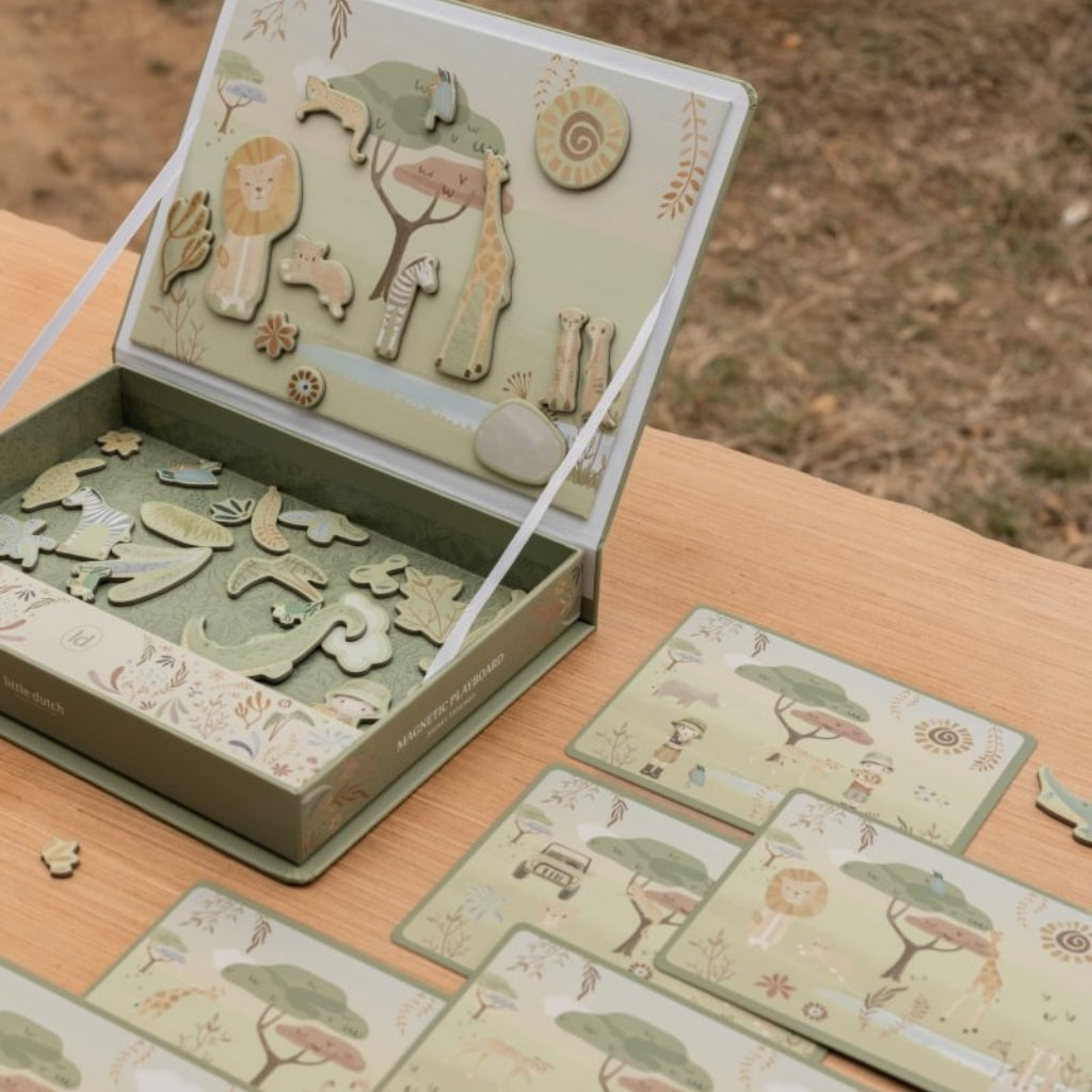Little Dutch Magnetisch Speelbord Safari Friends Groen