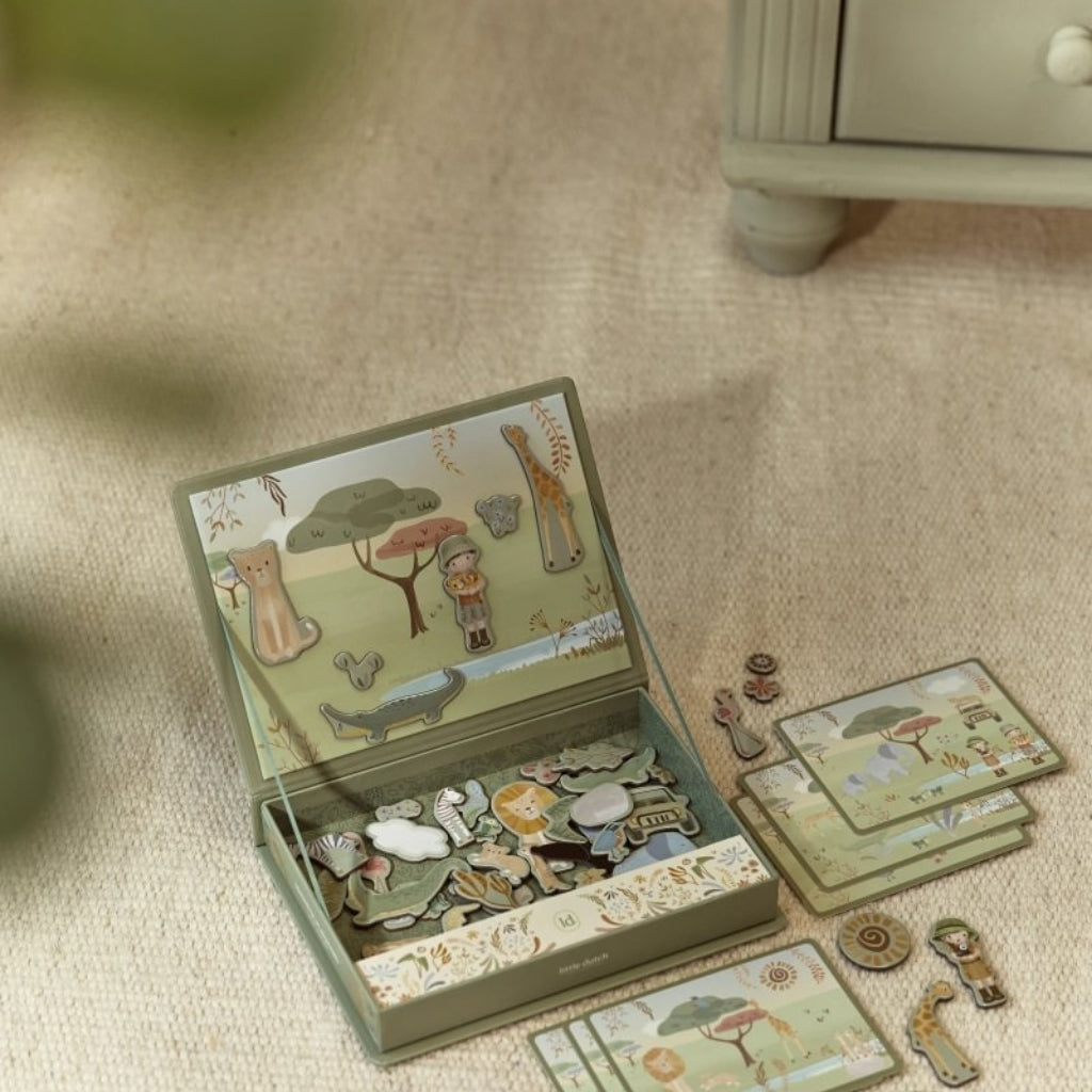 Little Dutch Magnetisch Speelbord Safari Friends Groen