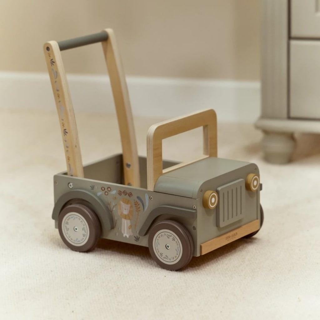 Little Dutch Loopwagen Safari Friends Groen