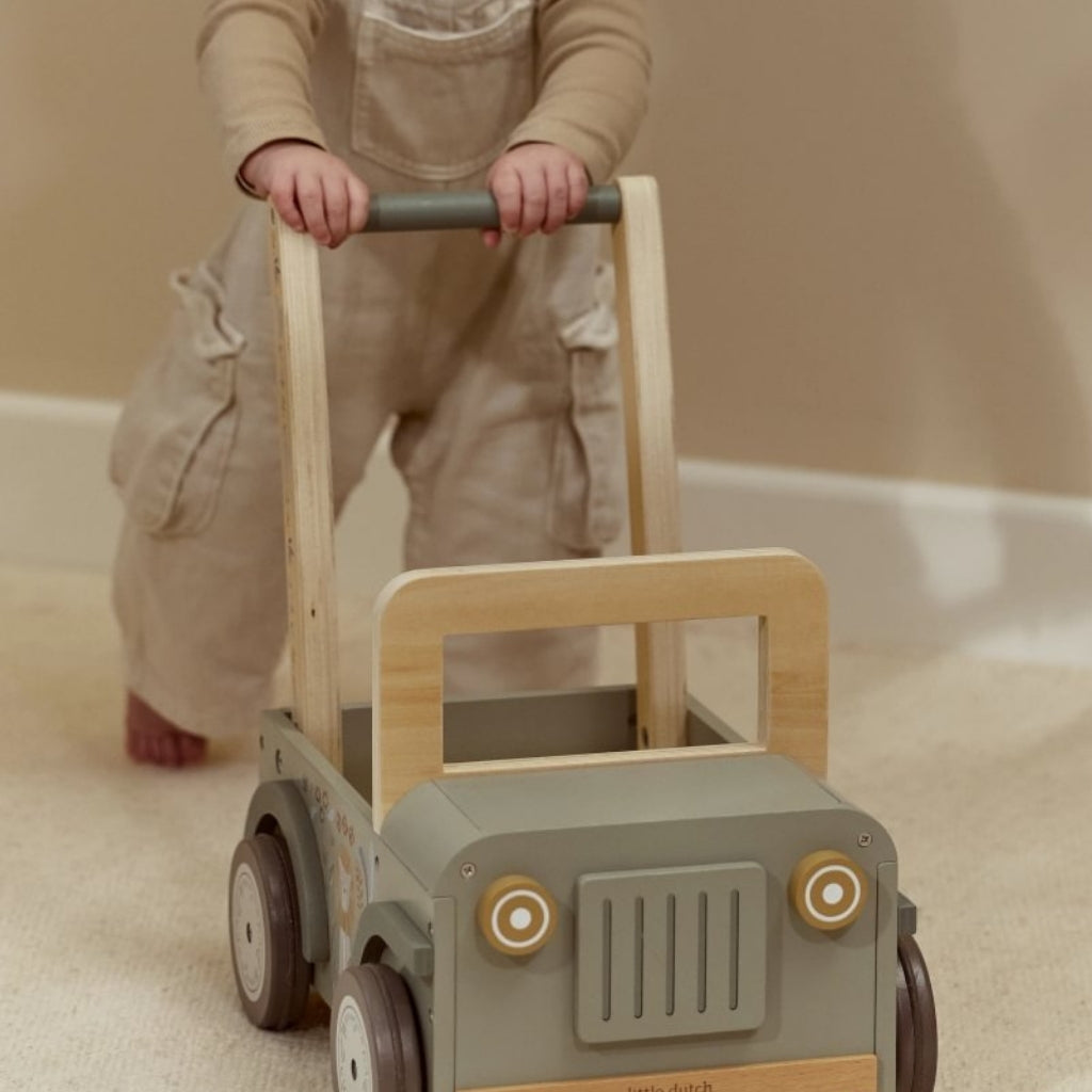 Little Dutch Loopwagen Safari Friends Groen