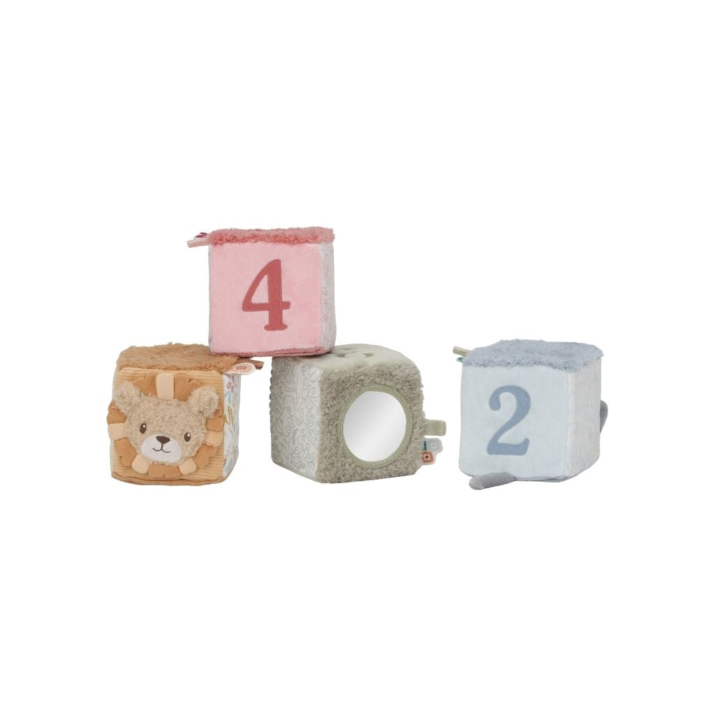 Little Dutch  Blocs en Tissu Safari Friends Multi - 4 Pièces