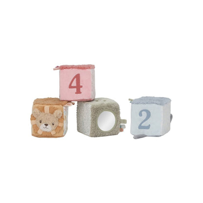 Little Dutch  Blocs en Tissu Safari Friends Multi - 4 Pièces