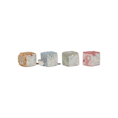 Little Dutch  Blocs en Tissu Safari Friends Multi - 4 Pièces