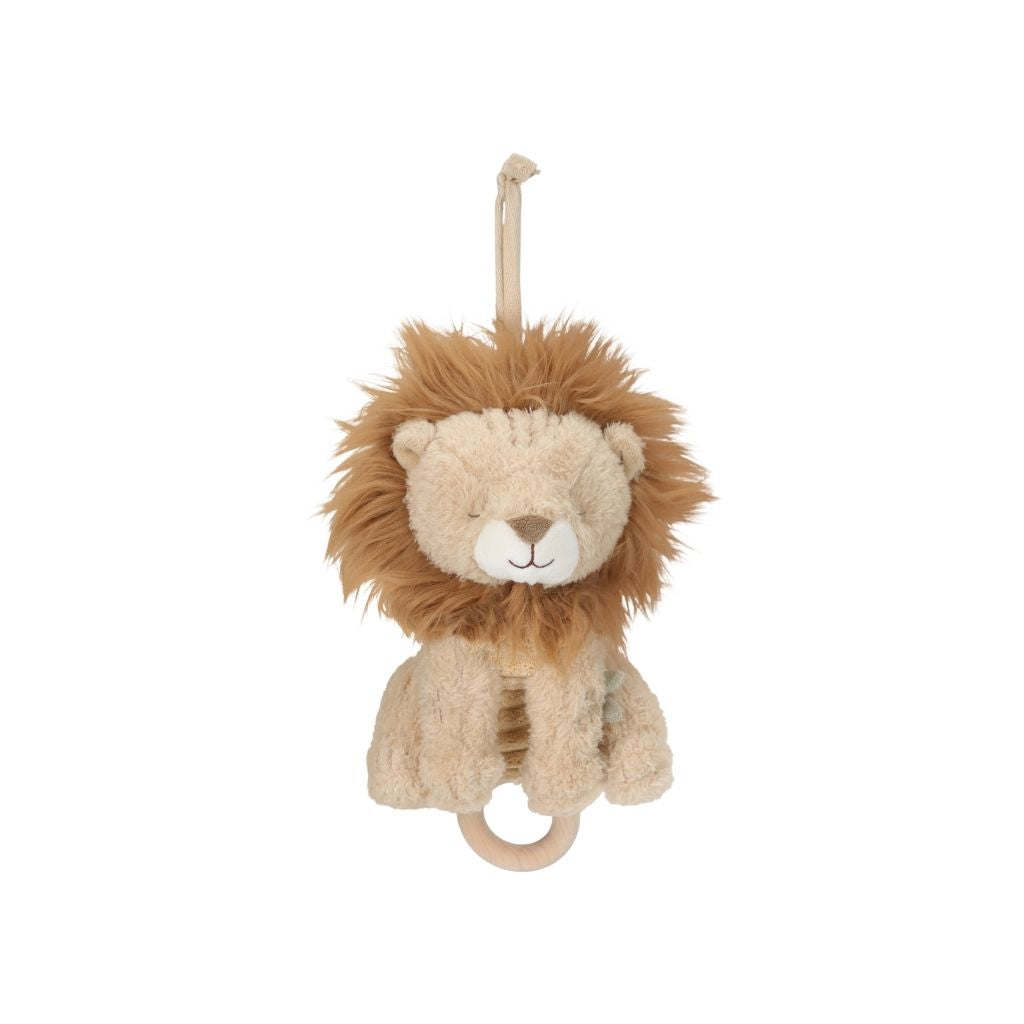 Little Dutch Jouet Musical à Tirette Safari Friends Lion Beige 