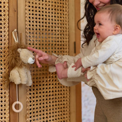 Little Dutch Jouet Musical à Tirette Safari Friends Lion Beige 