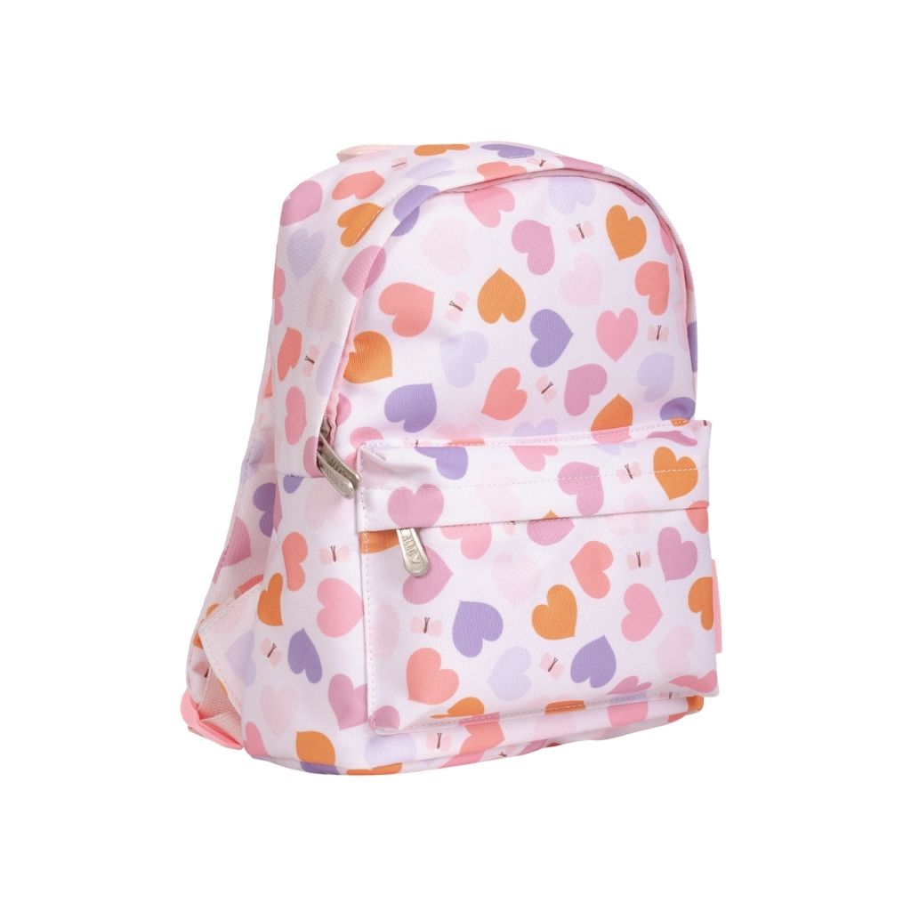 A Little Lovely Company Kleine Rugzak Hearts Roze