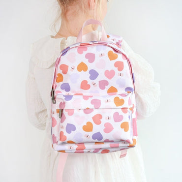 A Little Lovely Company Petit Sac à Dos Hearts Roze 