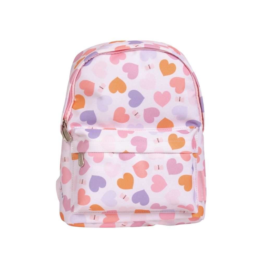 A Little Lovely Company Kleine Rugzak Hearts Roze