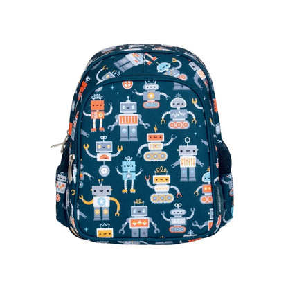 A Little Lovely Company Rugzak Robots Blauw