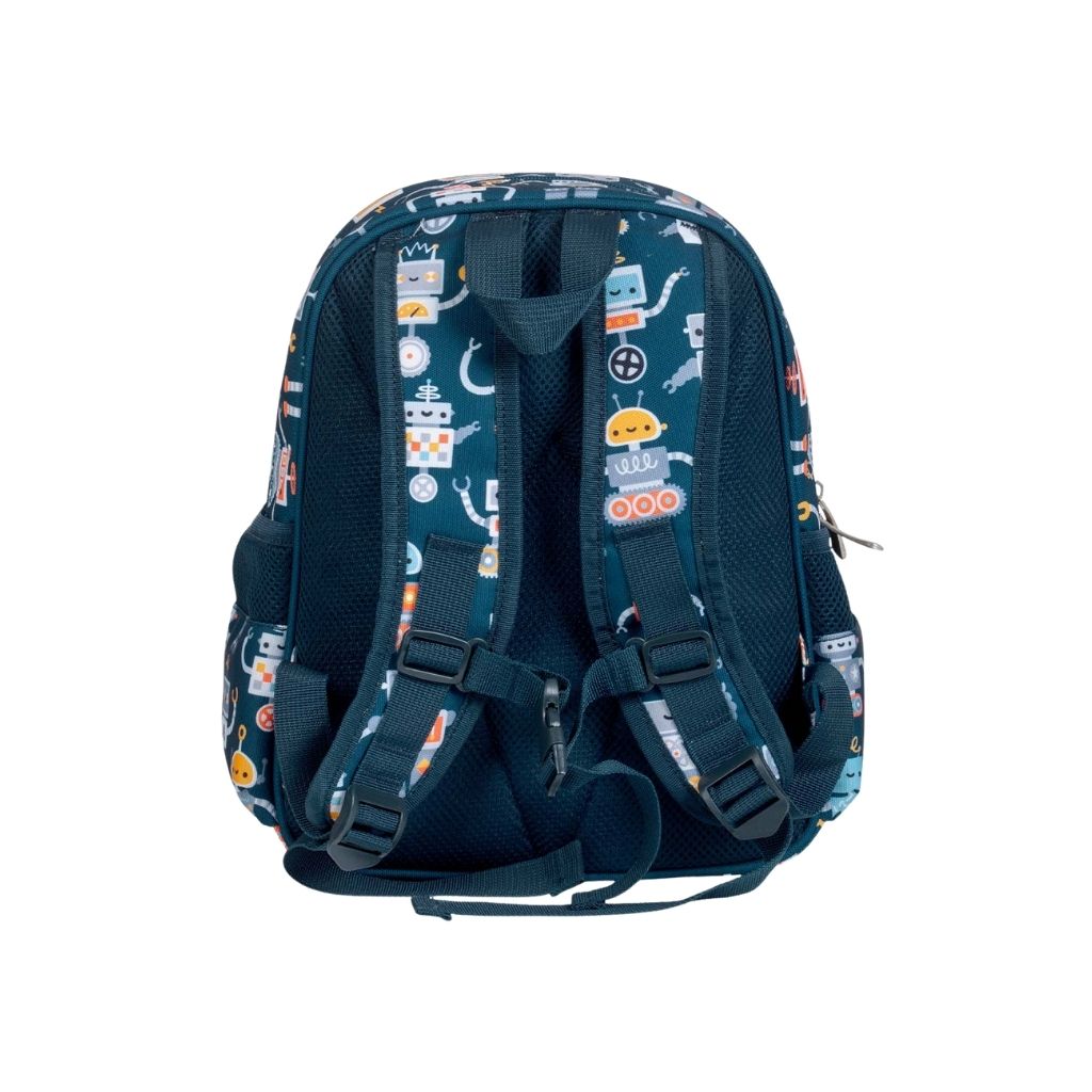 A Little Lovely Company Rugzak Robots Blauw