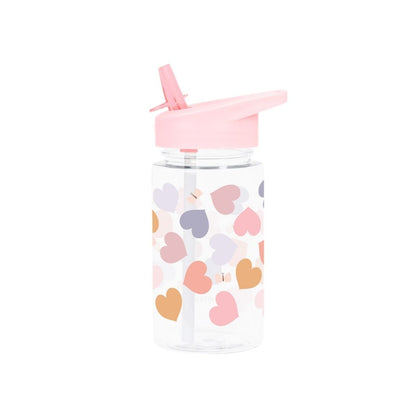 A Little Lovely Company Drinkfles Hearts Roze 450 ml