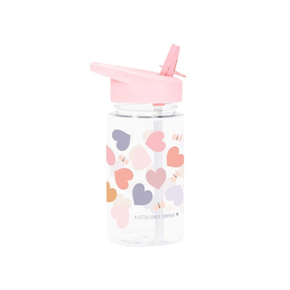 A Little Lovely Company Drinkfles Hearts Roze 450 ml