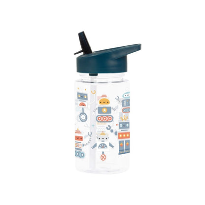 A Little Lovely Company Drinkfles Robots Blauw 450 ml