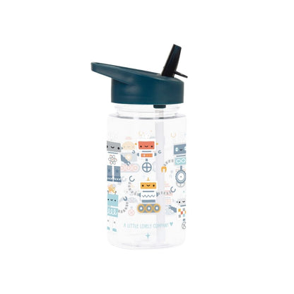 A Little Lovely Company Drinkfles Robots Blauw 450 ml