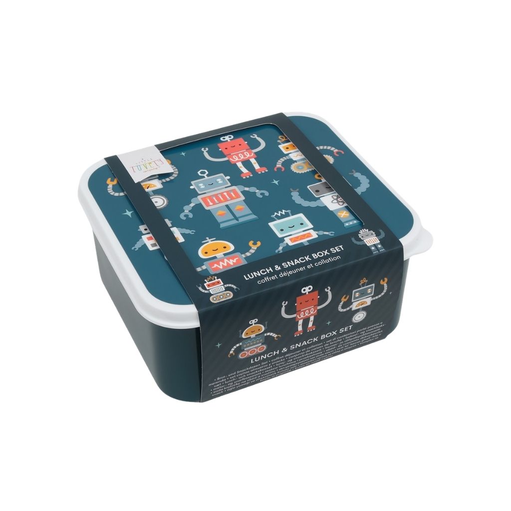 A Little Lovely Company Lunch & Snack Box Robots – 4 Stuks